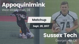 Matchup: Appoquinimink High vs. Sussex Tech  2017