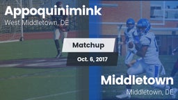 Matchup: Appoquinimink High vs. Middletown  2017
