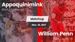 Matchup: Appoquinimink High vs. William Penn  2017