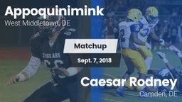 Matchup: Appoquinimink High vs. Caesar Rodney  2018