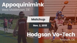 Matchup: Appoquinimink High vs. Hodgson Vo-Tech  2018