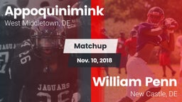 Matchup: Appoquinimink High vs. William Penn  2018