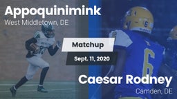 Matchup: Appoquinimink High vs. Caesar Rodney  2020