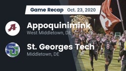 Recap: Appoquinimink  vs. St. Georges Tech  2020