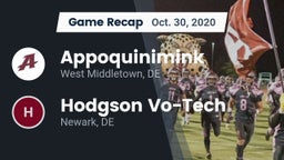 Recap: Appoquinimink  vs. Hodgson Vo-Tech  2020