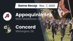 Recap: Appoquinimink  vs. Concord  2020