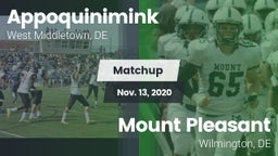 Matchup: Appoquinimink High vs. Mount Pleasant  2020