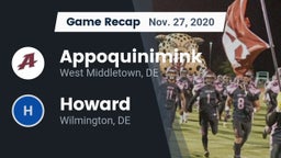 Recap: Appoquinimink  vs. Howard  2020