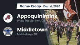 Recap: Appoquinimink  vs. Middletown  2020
