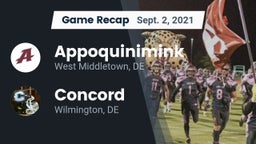 Recap: Appoquinimink  vs. Concord  2021