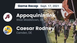 Recap: Appoquinimink  vs. Caesar Rodney  2021