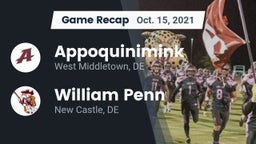 Recap: Appoquinimink  vs. William Penn  2021