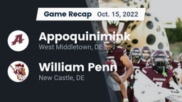Recap: Appoquinimink  vs. William Penn  2022