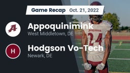 Recap: Appoquinimink  vs. Hodgson Vo-Tech  2022