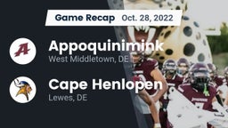 Recap: Appoquinimink  vs. Cape Henlopen  2022