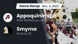 Recap: Appoquinimink  vs. Smyrna  2022