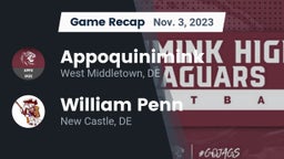Recap: Appoquinimink  vs. William Penn  2023