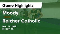 Moody  vs Reicher Catholic  Game Highlights - Dec. 17, 2018