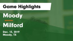 Moody  vs Milford  Game Highlights - Dec. 13, 2019