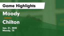 Moody  vs Chilton  Game Highlights - Jan. 31, 2020