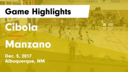 Cibola  vs Manzano  Game Highlights - Dec. 5, 2017