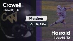 Matchup: Crowell  vs. Harrold  2016