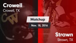 Matchup: Crowell  vs. Strawn  2016