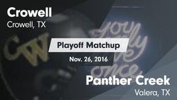 Matchup: Crowell  vs. Panther Creek  2016