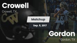 Matchup: Crowell  vs. Gordon  2017