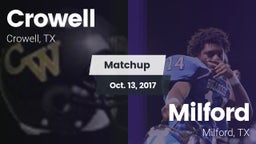 Matchup: Crowell  vs. Milford  2017