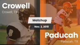 Matchup: Crowell  vs. Paducah  2018