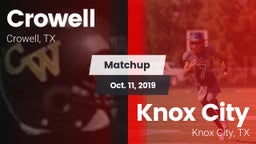 Matchup: Crowell  vs. Knox City  2019
