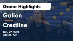 Galion  vs Crestline  Game Highlights - Jan. 29, 2021