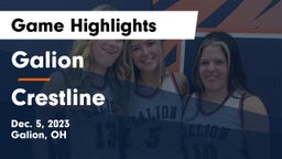 Galion  vs Crestline  Game Highlights - Dec. 5, 2023