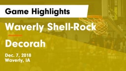 Waverly Shell-Rock  vs Decorah  Game Highlights - Dec. 7, 2018