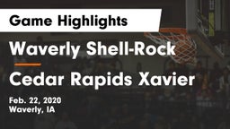 Waverly Shell-Rock  vs Cedar Rapids Xavier Game Highlights - Feb. 22, 2020