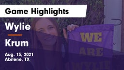 Wylie  vs Krum  Game Highlights - Aug. 13, 2021