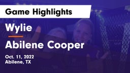 Wylie  vs Abilene Cooper Game Highlights - Oct. 11, 2022