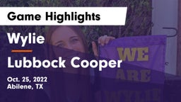 Wylie  vs Lubbock Cooper Game Highlights - Oct. 25, 2022