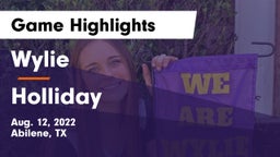 Wylie  vs Holliday Game Highlights - Aug. 12, 2022