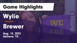 Wylie  vs Brewer Game Highlights - Aug. 13, 2022