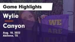 Wylie  vs Canyon Game Highlights - Aug. 18, 2022