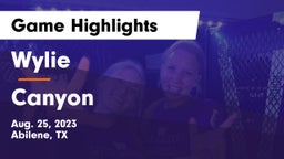 Wylie  vs Canyon Game Highlights - Aug. 25, 2023