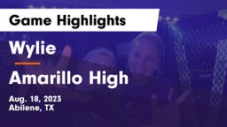 Wylie  vs Amarillo High Game Highlights - Aug. 18, 2023