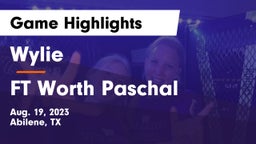 Wylie  vs FT Worth Paschal Game Highlights - Aug. 19, 2023
