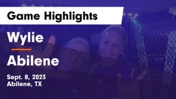 Wylie  vs Abilene  Game Highlights - Sept. 8, 2023
