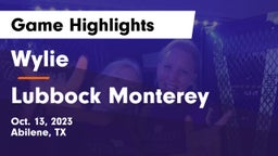 Wylie  vs Lubbock Monterey Game Highlights - Oct. 13, 2023