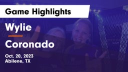 Wylie  vs Coronado  Game Highlights - Oct. 20, 2023