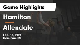 Hamilton  vs Allendale  Game Highlights - Feb. 12, 2021