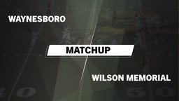 Matchup: Waynesboro High vs. Wilson Memorial  2016